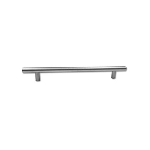 Burns M424 Push Bar with Posts, Satin Stainless Steel