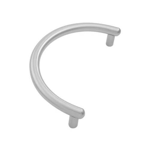 Burns M49D C-Shaped Offset Pull, Satin Stainless Steel