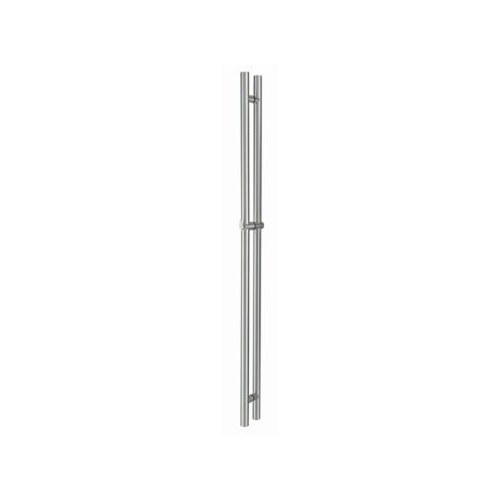 Burns VP9442-3 Full Height Dual Locking Pull - Bolts Up Down, Bright Stainless Steel