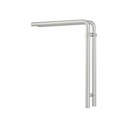 Burns VP9842-1 Half Height Horizontal Locking Pull - Bolt Down, Bright Stainless Steel