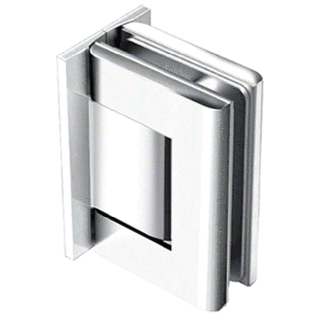 CRL H8010JCBS Brushed Stainless Oil Dynamic Full Back Plate Wall-to-Glass Hinge/Hold Open 