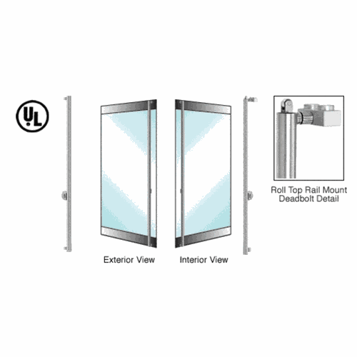 CRL DBR130F4RKBS Blumcraft Brushed Stainless Left Hand Reverse Roll Top Rail Deadbolt Handle