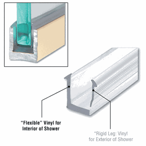 CRL FV8DUC DUC38 U-Channel Flexible Vinyl for 8mm Glass