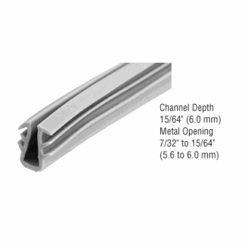 CRL GC724C Gray Glazing Vinyl Channel 15/64