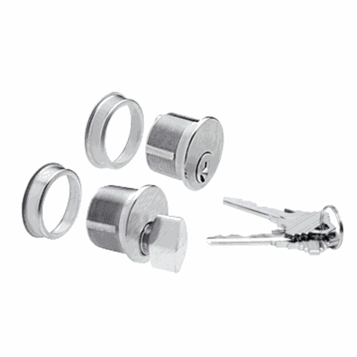 CRL DRA1020BS Brushed Stainless Keyed Cylinder with Thumbturn Combo