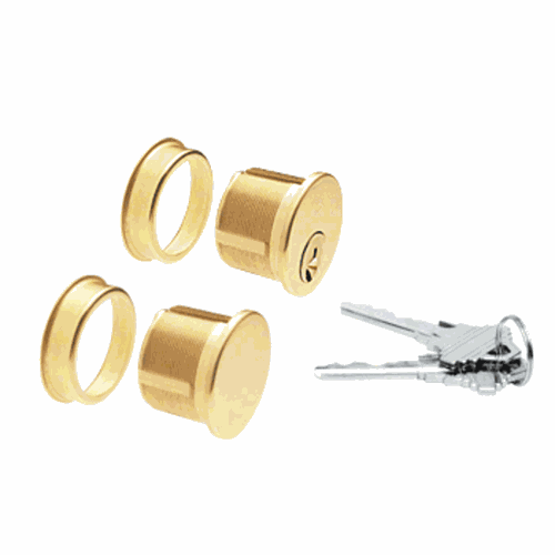 CRL DRA1030PB Polished Brass Keyed Cylinder Dummy Combo
