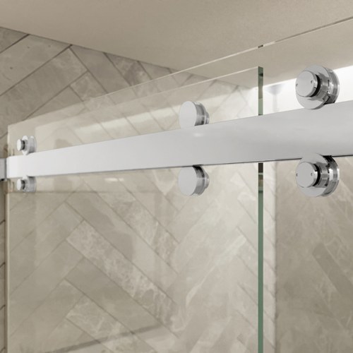 CRL CAM73PS Polished Stainless Steel 180 Cambridge Two-Door Bypass Shower Door System