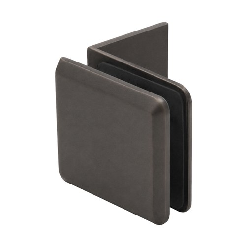 CRL BGC0390RB Oil Rubbed Bronze Beveled Fixed Panel Clamp with Large Leg