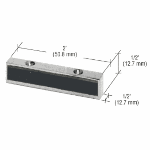 CRL 1NT307BS Brushed Stainless Steel Header-Mounted Single Door Stop