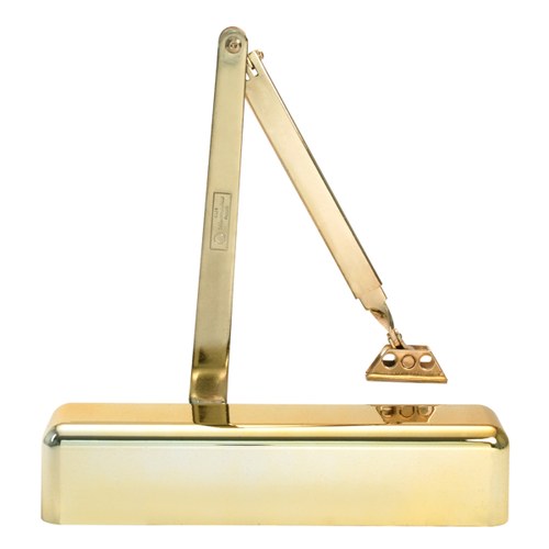 CRL PR70BFBG Brite Gold Anodized Adjustable Spring Door Closer, Size 1/2 to 4, Surface Mount