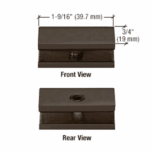 CRL NDC60RB Oil Rubbed Bronze No-Drill Fixed Panel Glass Clamp