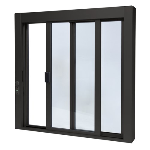 CRL SCDW3636X0GDU Duranodic Bronze Anodized Self-Closing Service Window with Full Bottom Track