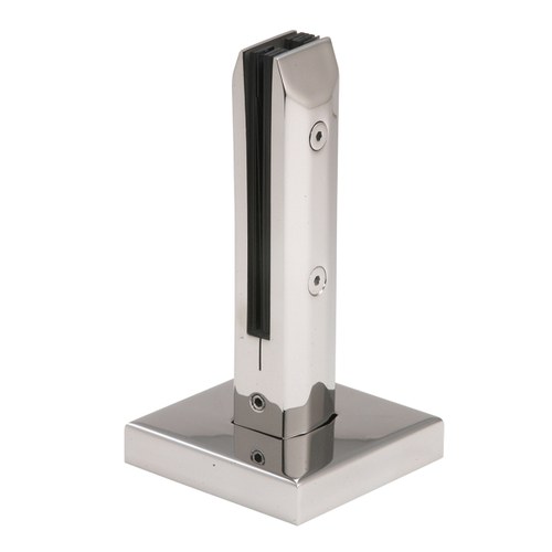 CRL AFWC1SPS Polished Stainless Beveled Surface Mount Frameless Windscreen Clamp
