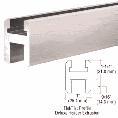 CRL SQH980BN Brushed Nickel Deluxe Shower Door Header Kit - 95