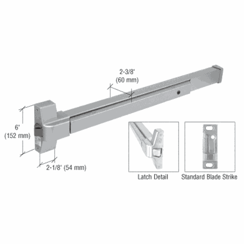 CRL DL950SS Satin Stainless Steel Touch Bar Panic Exit Device