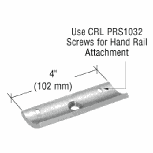 CRL PRS1BS Brushed Stainless 180 P-Series Radius Post Replacement Saddle