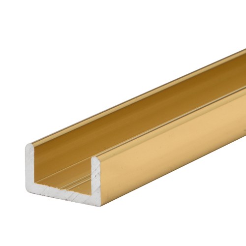CRL SDCR12BGA Brite Gold Anodized U-Channel for 1/2