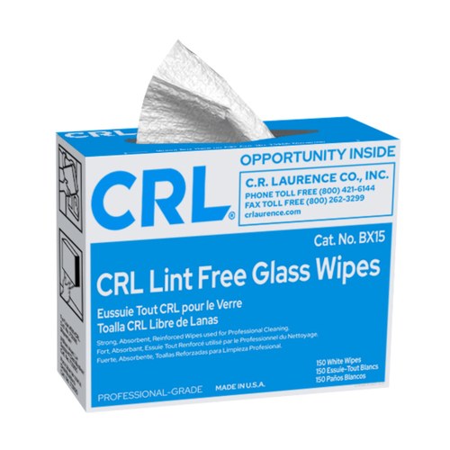 CRL BX15 Lint-Free Glass Wipes - 150 Count