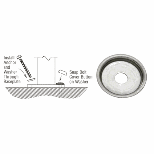 CRL WSHR2 Stainless Steel Button Washer