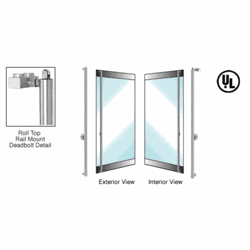 CRL DBR130F5RKBS Blumcraft Brushed Stainless Right Hand Roll Top Rail Deadbolt Handle