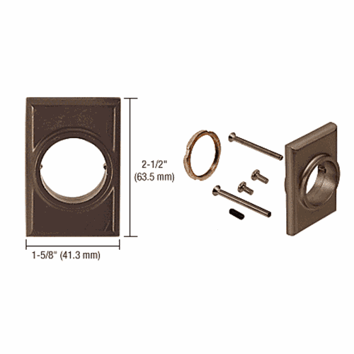 CRL 30821J313 Dark Bronze Jackson No.86 Mortise Cylinder Mounting Pad