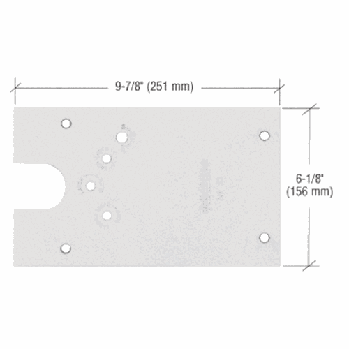 CRL 274750RHSC Rixson Satin Chrome 27 Series Right-Hand Offset Floor Closer Cover Plate