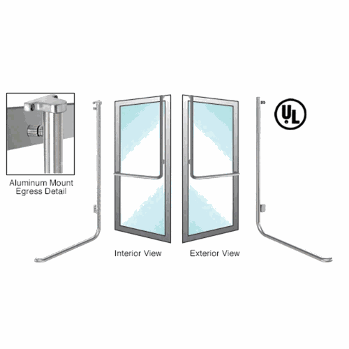 CRL EG100D3APBS Blumcraft Brushed Stainless Right-Hand Reverse Door Mount Retainer Plate 