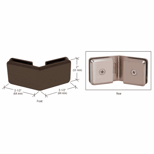CRL BGC1350RB Oil Rubbed Bronze Beveled 135 Glass Clamp