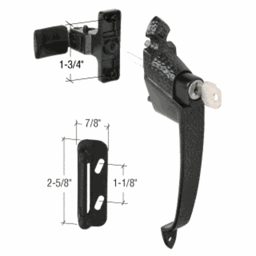 CRL K5080 Colonial Push Button Lock for Screen Storm Doors, 1-3/4