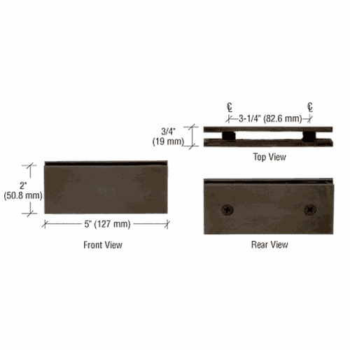 CRL SGC1800RB Oil Rubbed Bronze 180 Square Glass-to-Glass Clamp