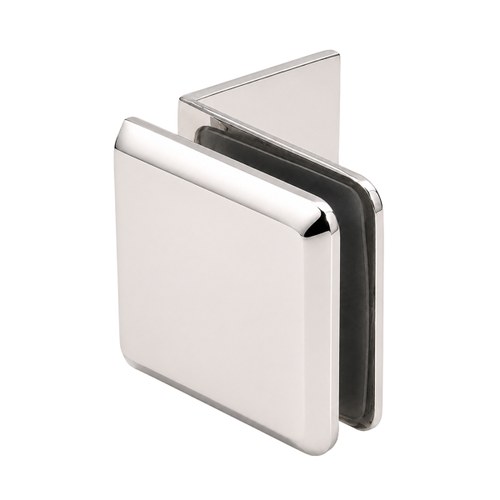 CRL BGC039PN Polished Nickel Beveled Clamp for Fixed Panels with Large Leg