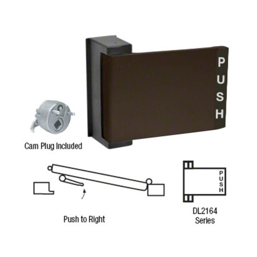 CRL DL2164DU Dark Bronze Push-Pull Paddle Handle - Right Push Instruction