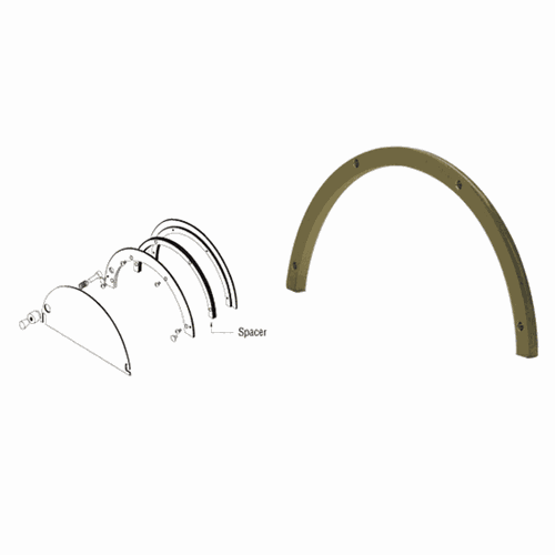 CRL 725DU12 Duranodic Bronze Anodized Spacer Kit for 725DU Half-Round Window