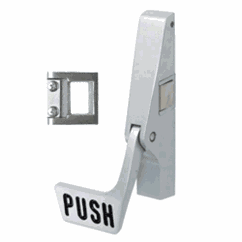 CRL 311095PRS628 Satin Aluminum Jackson 10 Series Right Hand Panic Exit Device with S Strike