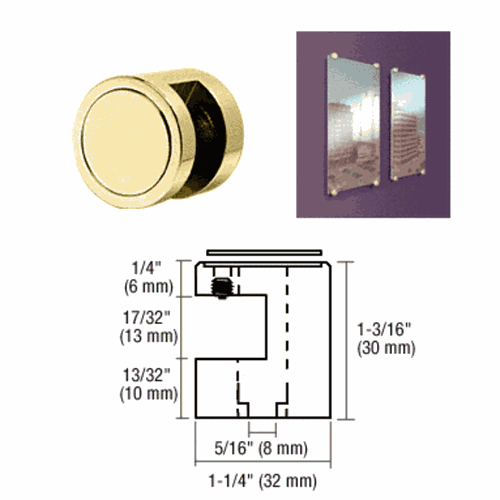 CRL EG12BR Brass Edge Grip for 1/2