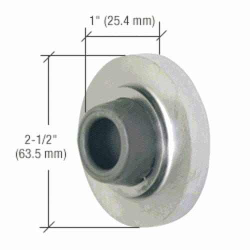 CRL DL2512A Satin Chrome Wall-Mounted Concave Door Stop