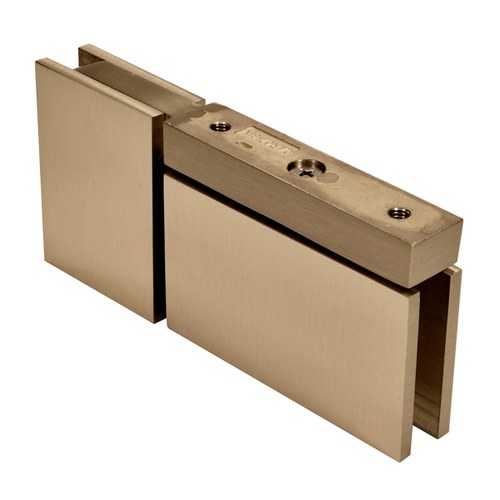 CRL CAR07BBRZ Brushed Bronze Cardiff Pivot with U-Clamp Hinge, Top/Bottom Mount