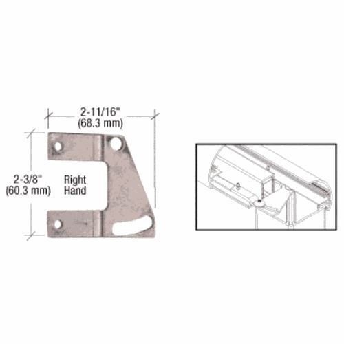 CRL CB350R Adjustable Right-Hand Top Rail Fastening Plate