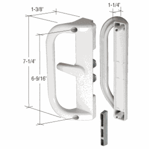 CRL C1221 White Surface-Mounted Hook Handle, 6-5/8