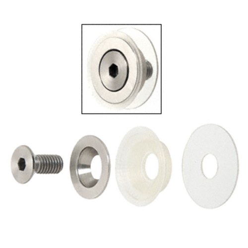 CRL CAPF112BS 316 Brushed Stainless Flush Mount Cap for 1.5