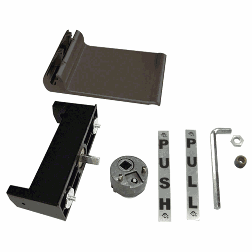 CRL DH16122R Adams Rite Bronze Anodized Push-Pull Paddle Handle - Right Push