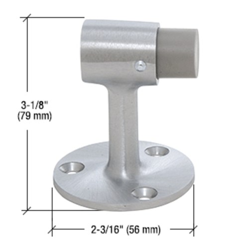 CRL F120A Brushed Satin Chrome Heavy-Duty Floor-Mounted Door Stop