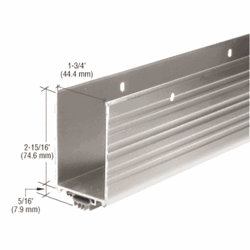 CRL DB054AV36 Aluminum Wrap-Around Door Shoe with Vinyl Weatherseal for 36