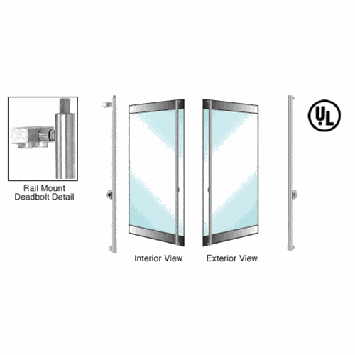 CRL DB130F3R1BS Blumcraft Brushed Stainless Right Hand Reverse Rail Mount Deadbolt Handle