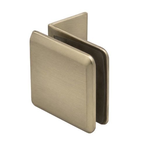 CRL BGC037BBRZ Brushed Bronze Fixed Panel Beveled Clamp with Small Leg