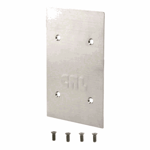 CRL 9BL68CBS Brushed Stainless End Cap for 9BL68 Square Base Shoe