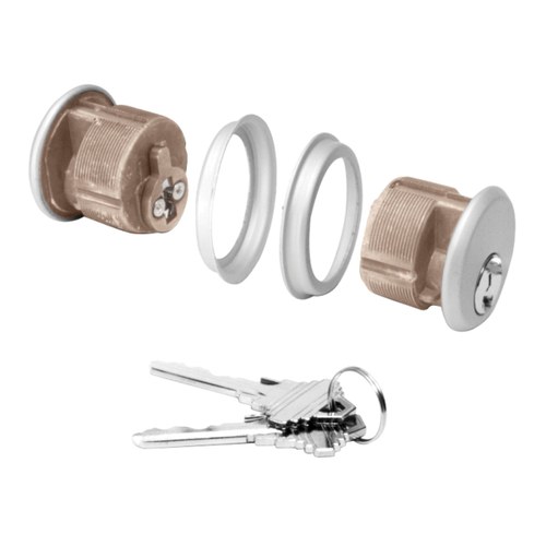 CRL DL2171SCKDA Aluminum Double Mortise Cylinder, Schlage 'C' Keyway, Keyed Randomly
