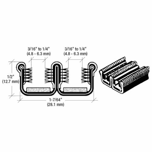 CRL 3J496 Universal Double Wide Channel for Buses Trucks