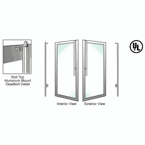 CRL DBR170JS3AKBS Blumcraft Brushed Stainless Right Hand Reverse Roll Top Door Mount Deadbolt