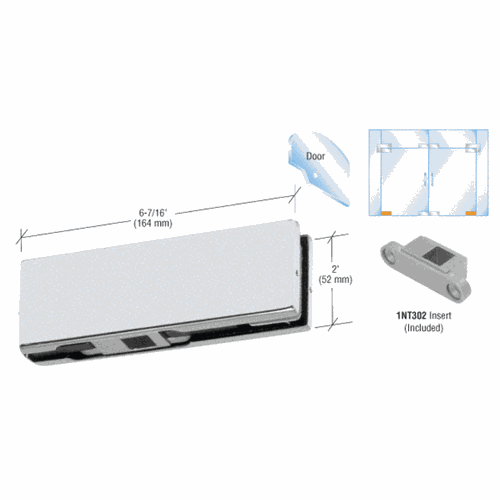 CRL PH11DA Satin Anodized Bottom Door Patch with 1NT302 Insert